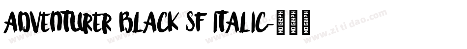 Adventurer Black SF Italic字体转换